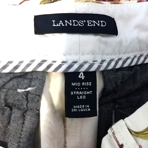 Lands' End floral Capri baumewolle cotton viscose blend - Picture 4 of 5